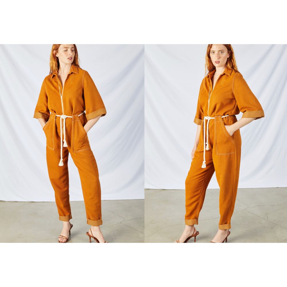 ETICA AMELIA FLIGHTSUIT BURNT TURMERIC Brown Jumpsuit